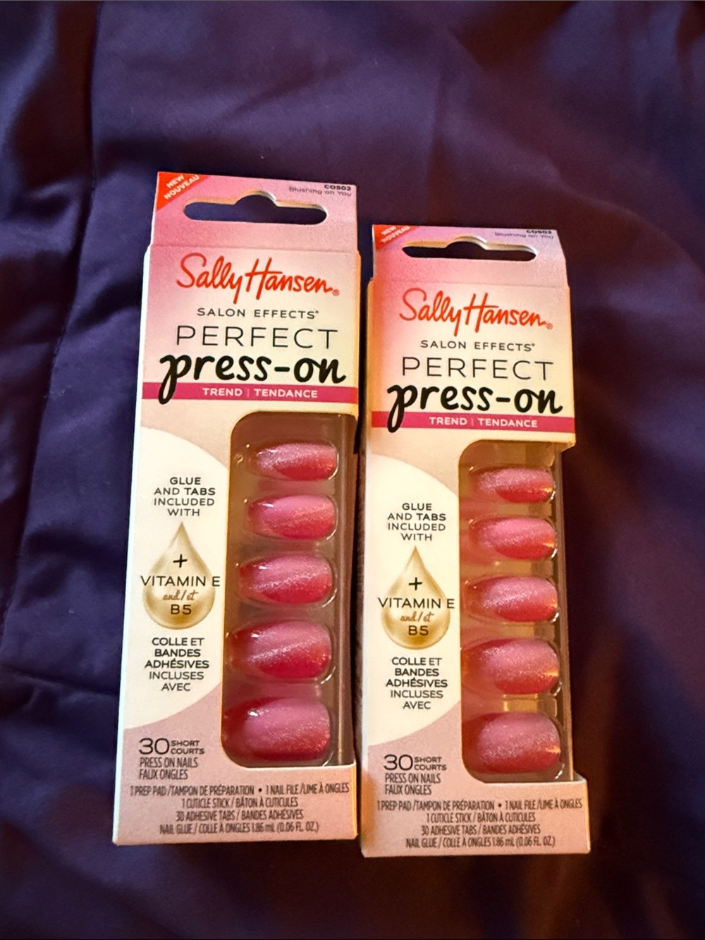 Sally Hansen Perfect Press-On Nails — Shimmery Pink